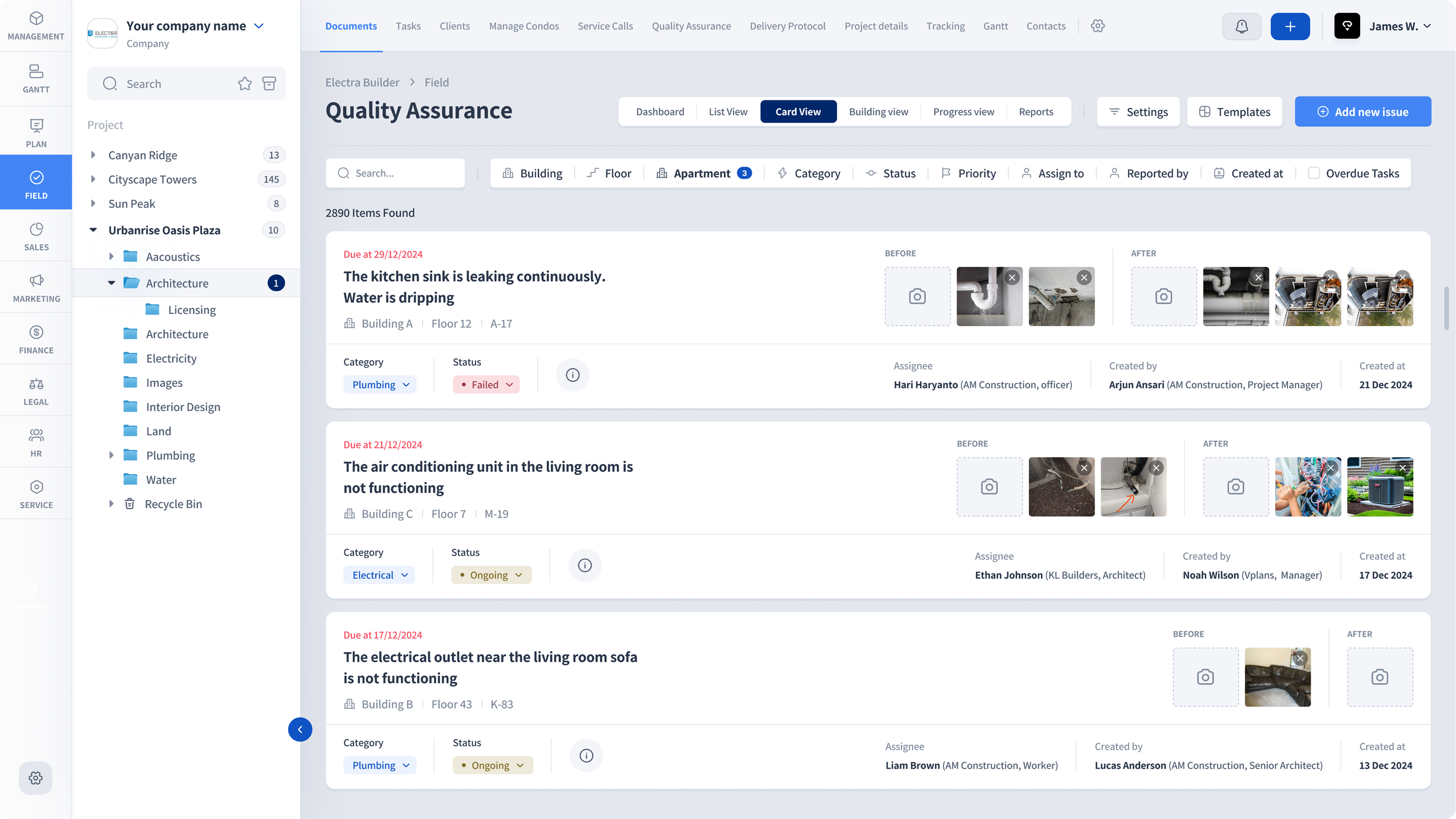 Preview of a VPlans construction management module
